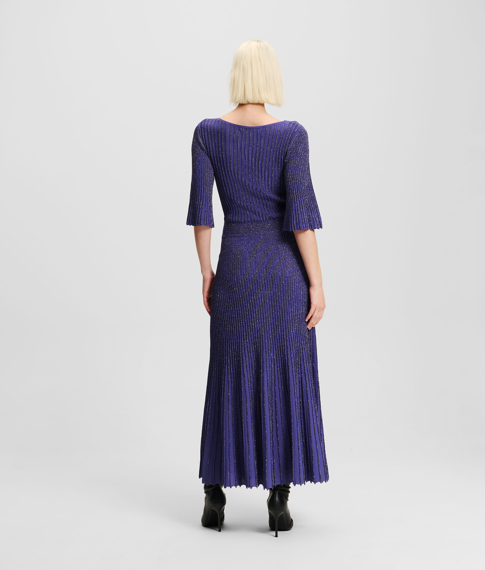 (image for) Gorgeous LUREX PLEATED KNIT DRESS